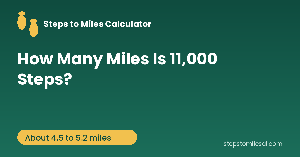 Steps to Miles Calculator - How Many Miles Is 11,000 Steps?
