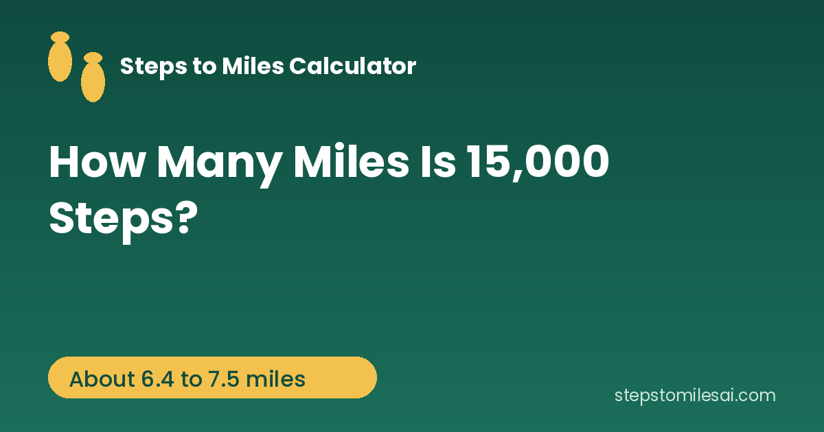 Steps to Miles Calculator - How Many Miles Is 15,000 Steps?