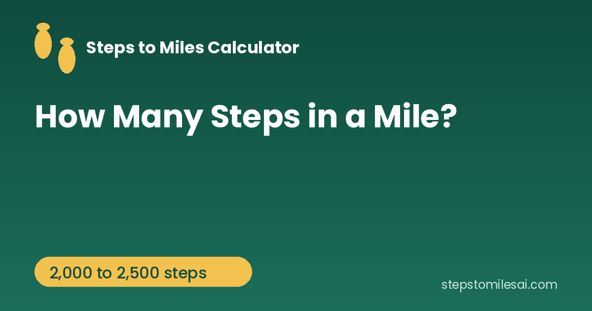 Steps to Miles Calculator - How Many Steps in a Mile?